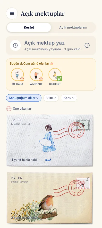 Dile göre seç